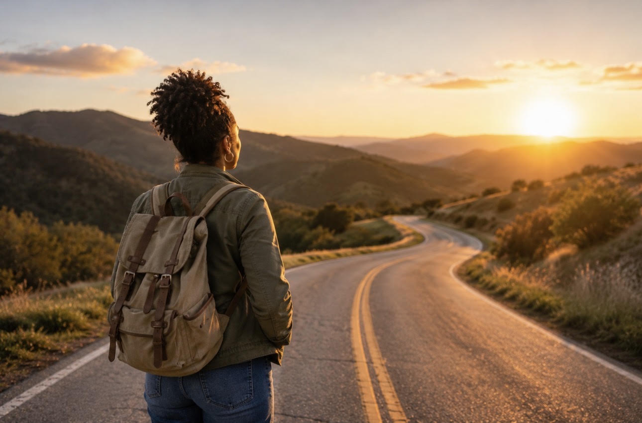 Person embracing new beginnings during life transition therapy